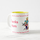 2 Couleurs Tasse de maman merci (Devant gauche)