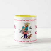 2 Couleurs Tasse de maman merci (Centre)