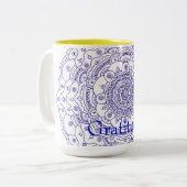 2 Couleurs Tasse de mandala de gratitude (Devant gauche)