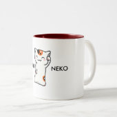 2 Couleurs Tasse de Maneki Neko- (Devant droit)