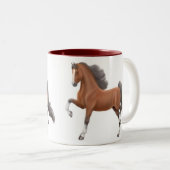 2 Couleurs Tasse de marche de cheval de Saddlebred (Devant droit)