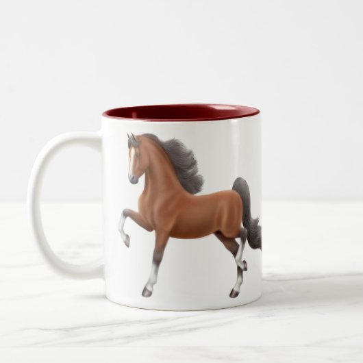 2 Couleurs Tasse de marche de cheval de Saddlebred (Gauche)