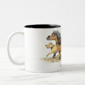 2 Couleurs Tasse "de marcheur de cheval" (Gauche)