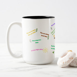 2 Couleurs Tasse de matinée colorée et mignonne pour une ment