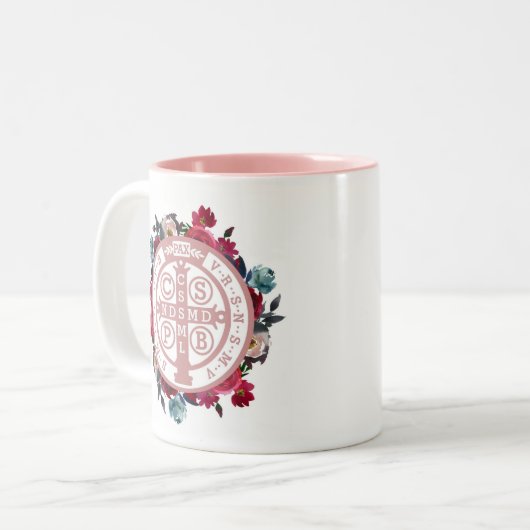 2 Couleurs Tasse de médaille de St.Benedict (Devant gauche)