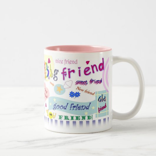 2 Couleurs Tasse de meilleur ami (Droit)