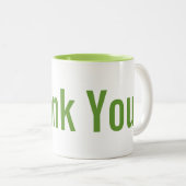 2 Couleurs Tasse de Merci d'appréciation (Devant droit)