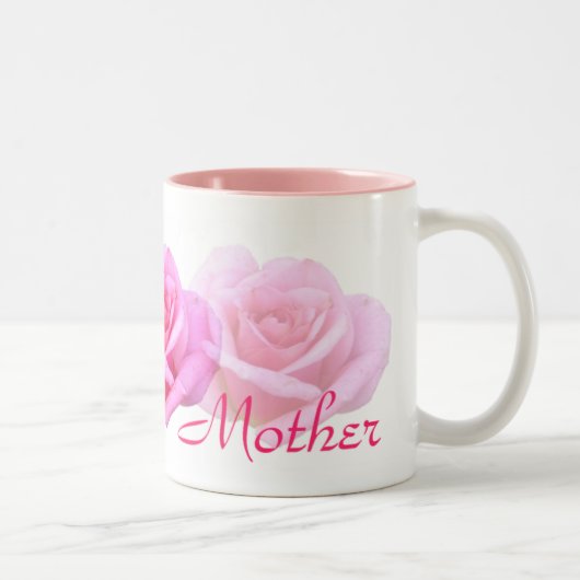 2 Couleurs Tasse de "mère" de rose de rose (Droit)