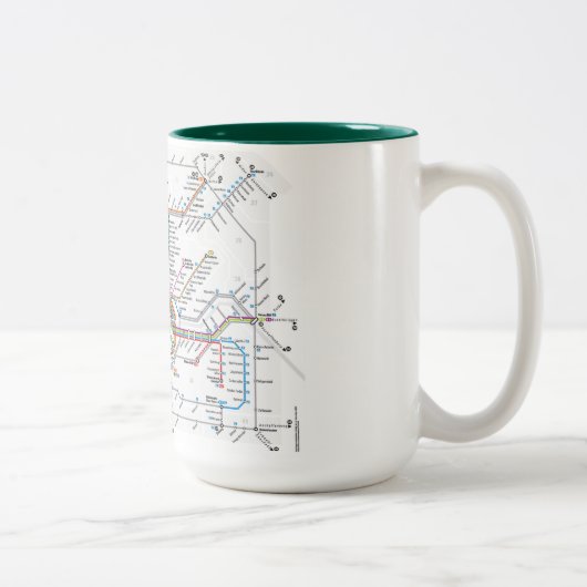 2 Couleurs Tasse de métro de Francfort (Droit)