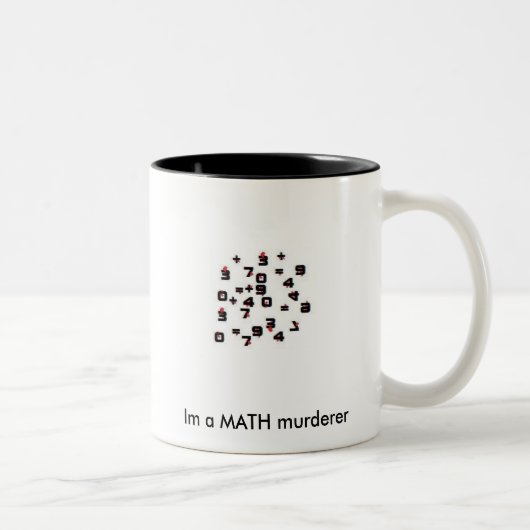2 Couleurs Tasse de meurtrier de maths (Droit)