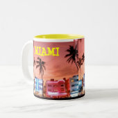 2 COULEURS TASSE DE MIAMI BEACH LA FLORIDE (Devant gauche)