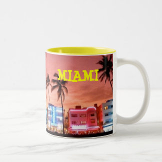 2 COULEURS TASSE DE MIAMI BEACH LA FLORIDE