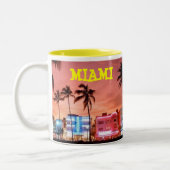 2 COULEURS TASSE DE MIAMI BEACH LA FLORIDE (Gauche)