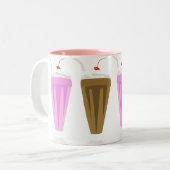 2 Couleurs Tasse de milkshake - chocolat et paille (Devant gauche)