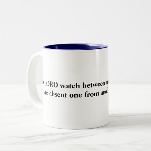 2 Couleurs Tasse de Mizpah (Devant gauche)