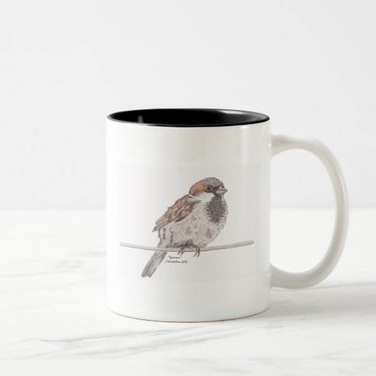 2 Couleurs Tasse de moineau (Droit)