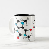 2 Couleurs Tasse de molécule de caféine (Devant gauche)