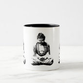 2 Couleurs Tasse de monochrome de Bouddha (Centre)