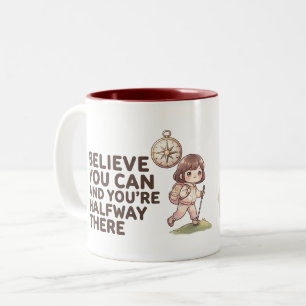 2 Couleurs Tasse de motivation pour filles avec nom personnal