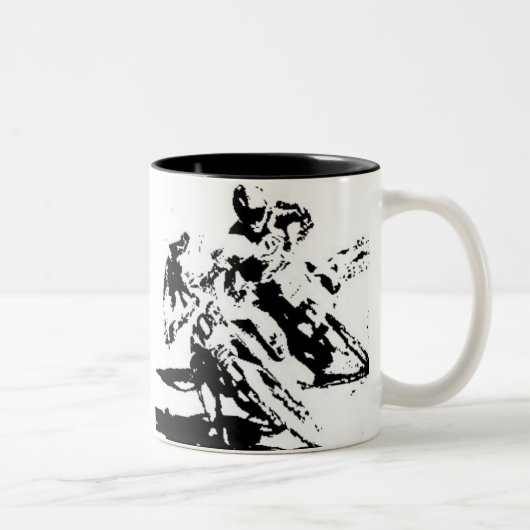 2 Couleurs Tasse de motocross (Droit)