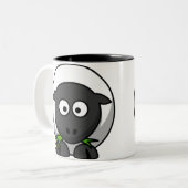 2 Couleurs Tasse de moutons de bande dessinée (Devant gauche)