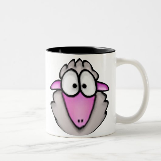 2 Couleurs Tasse de moutons de bande dessinée (Droit)