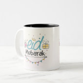 2 Couleurs tasse de Mubarak d'eid (Devant gauche)