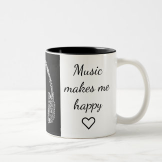 2 Couleurs Tasse de musique