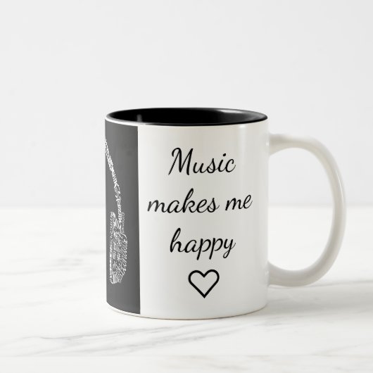 2 Couleurs Tasse de musique (Droit)