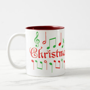 2 Couleurs Tasse de musique de Noël !