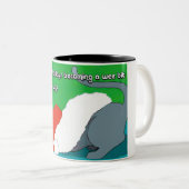 2 Couleurs Tasse de Noël Chat (Devant droit)