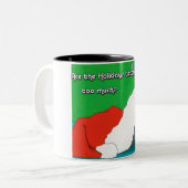 2 Couleurs Tasse de Noël Chat (Devant gauche)