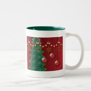 2 Couleurs Tasse de Noël de célébration de fractale