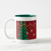 2 Couleurs Tasse de Noël de célébration de fractale (Gauche)