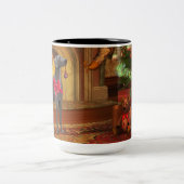 2 Couleurs Tasse de Noël de Weimaraner (Centre)