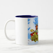 2 Couleurs Tasse de Noël - dragon mignon de Noël (Gauche)
