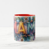 2 Couleurs Tasse de Noël Maman (Centre)