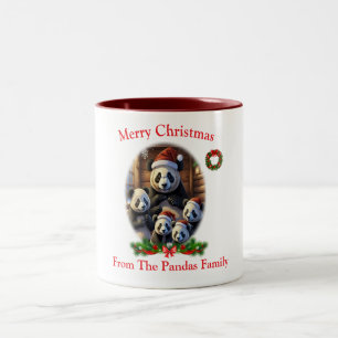 2 Couleurs Tasse de Noël Ours Pandas