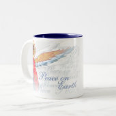 2 Couleurs Tasse de Noël - paix sur terre (Devant gauche)