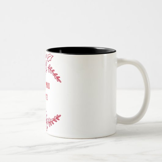 2 Couleurs tasse de noël, personnaliser design (Droit)