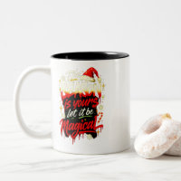 Tasse de Noël Rouge et Noir Style Grunge Cosy Chau