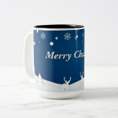 2 Couleurs Tasse de Noël Vœux d'Hiver (Devant gauche)
