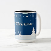 2 Couleurs Tasse de Noël Vœux d'Hiver (Devant droit)