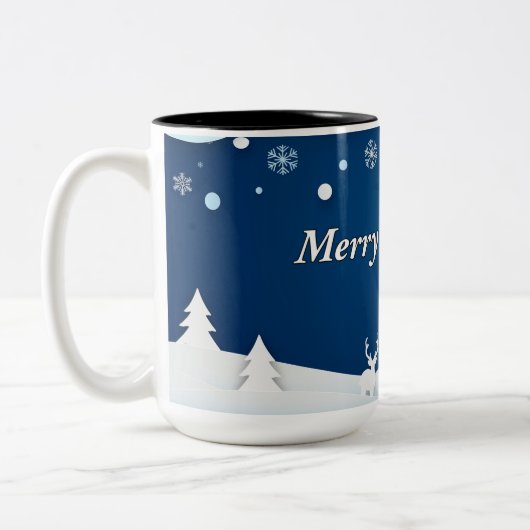 2 Couleurs Tasse de Noël Vœux d'Hiver (Gauche)