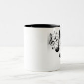 2 COULEURS TASSE DE NOTE DE MUSIQUE (Centre)