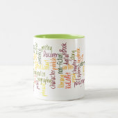 2 Couleurs Tasse de nuage de livre (Centre)