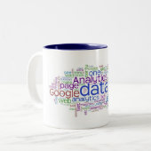 2 Couleurs Tasse de nuage d'étiquette d'Avinash (Devant gauche)