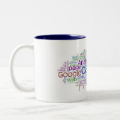 2 Couleurs Tasse de nuage d'étiquette d'Avinash (Gauche)