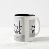 2 Couleurs Tasse de NY la "Cawfee" (Devant droit)