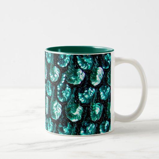 2 Couleurs Tasse de paillette d'Aqua (Droit)